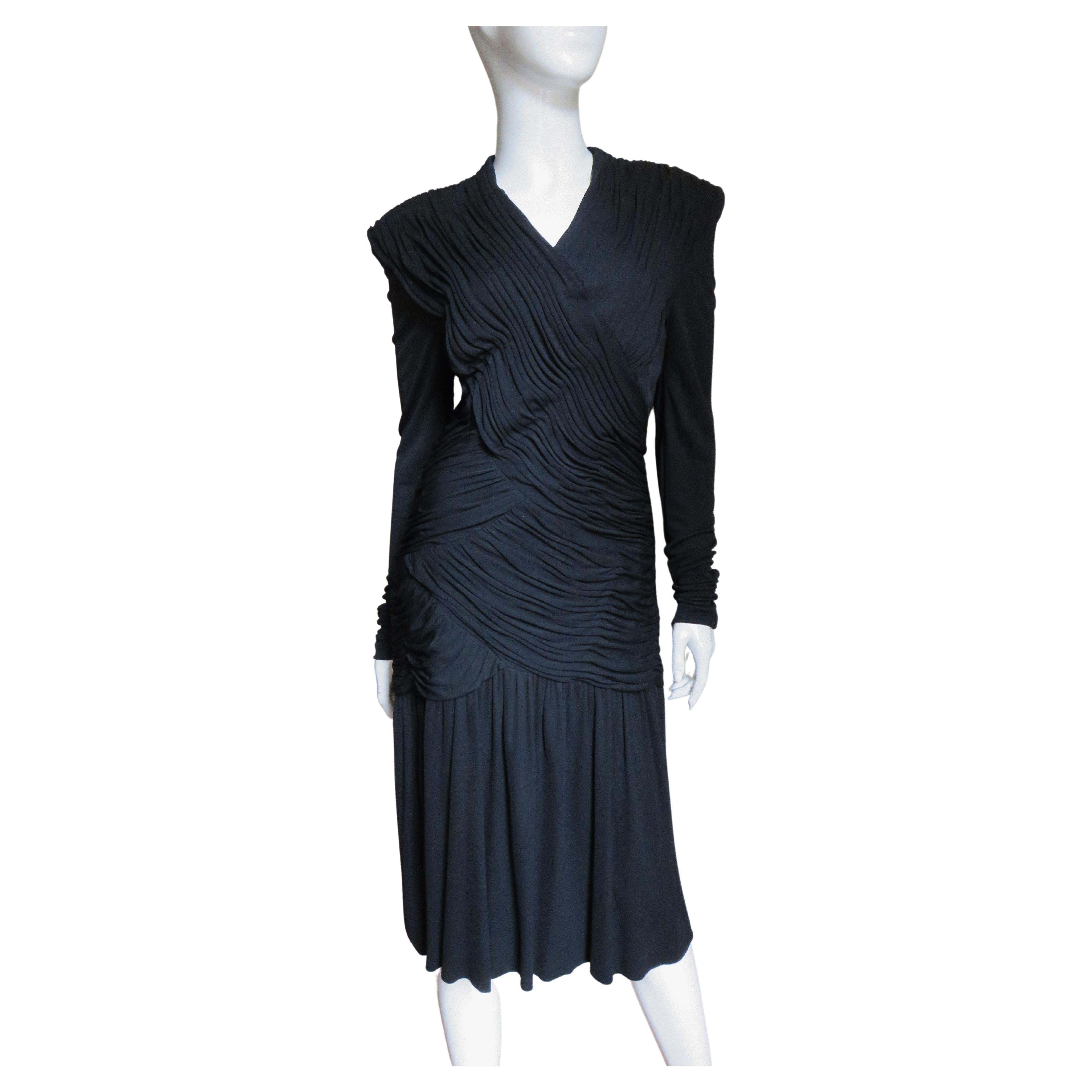 Vestido de seda acanalado Jil Sander en venta