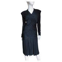 Vestido de seda acanalado Jil Sander