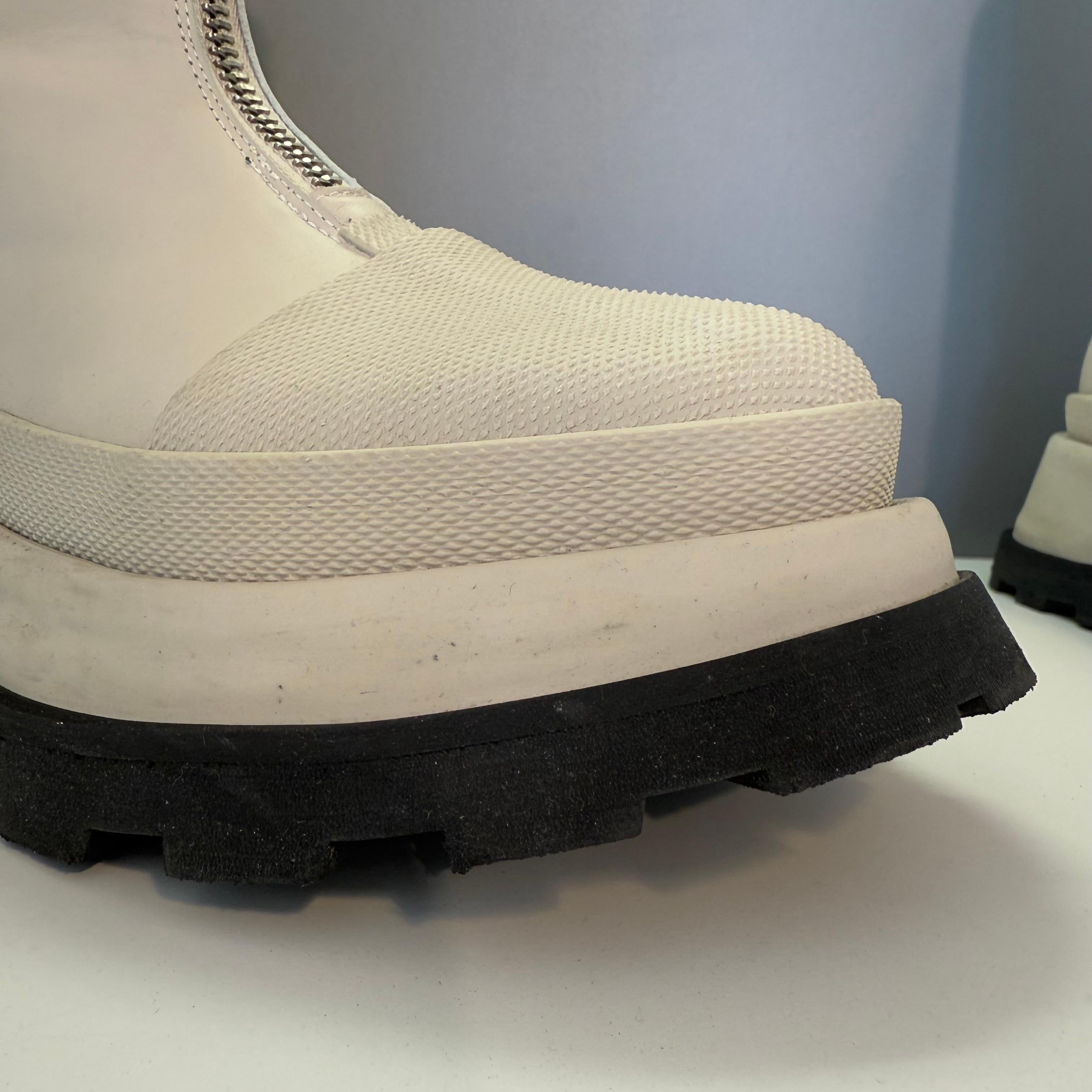 Brown Jil Sander Sable Leather Boots IT 38 For Sale