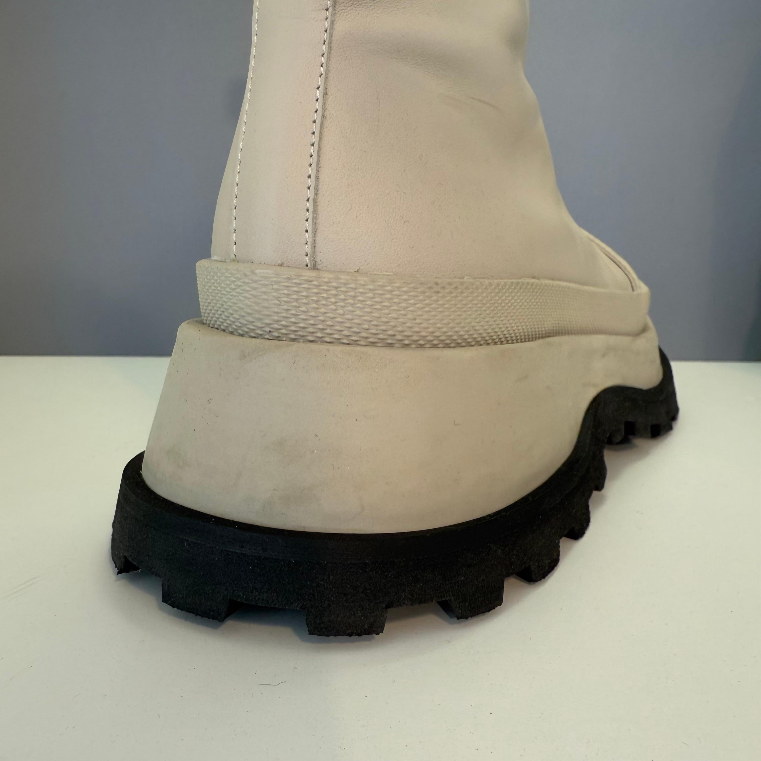 Women's Jil Sander Sable Leather Boots IT 38 For Sale