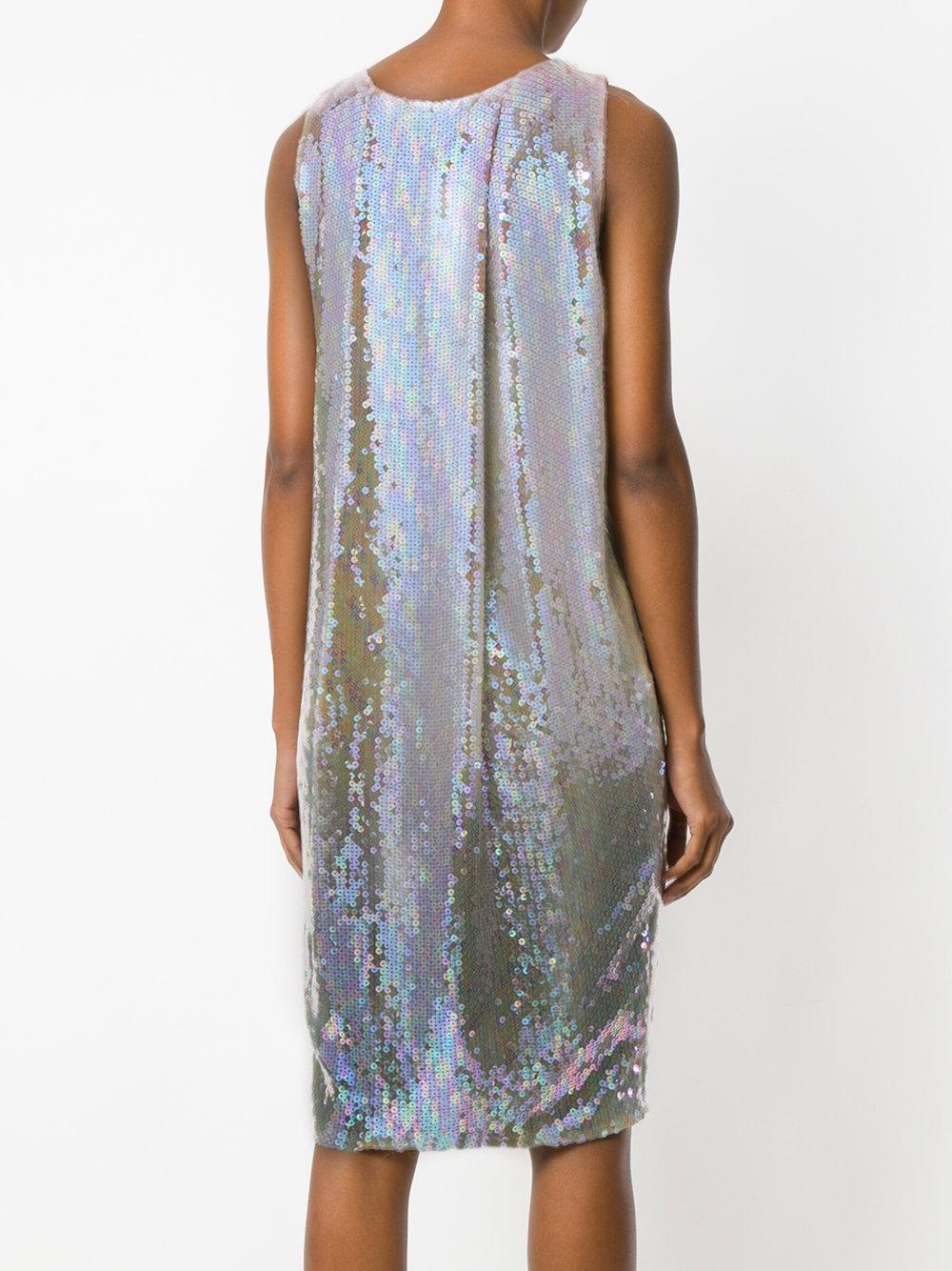 Gray Jil Sander Sequin Dress