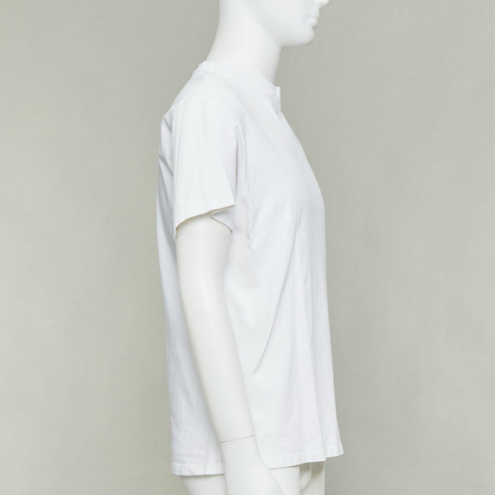 JIL SANDER Set di 3 tshirt girocollo in cotone bianco e nero con patch logo S In condizioni discrete in vendita a Hong Kong, NT