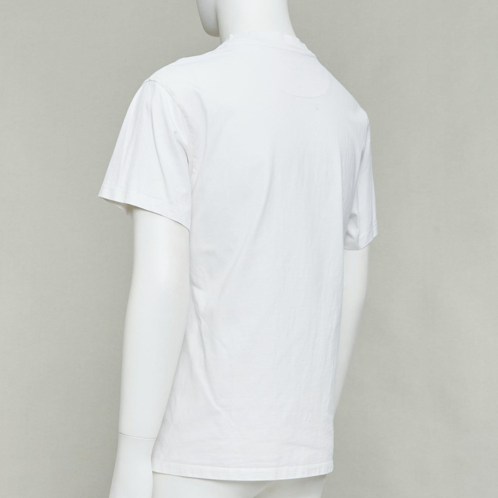 JIL SANDER Set di 3 tshirt girocollo in cotone bianco e nero con patch logo S in vendita 1