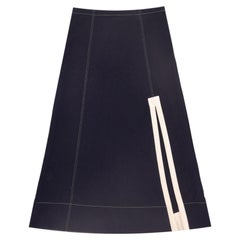 Jil Sander Seitlich geschlitzter Midirock aus Wolle in A-Linie