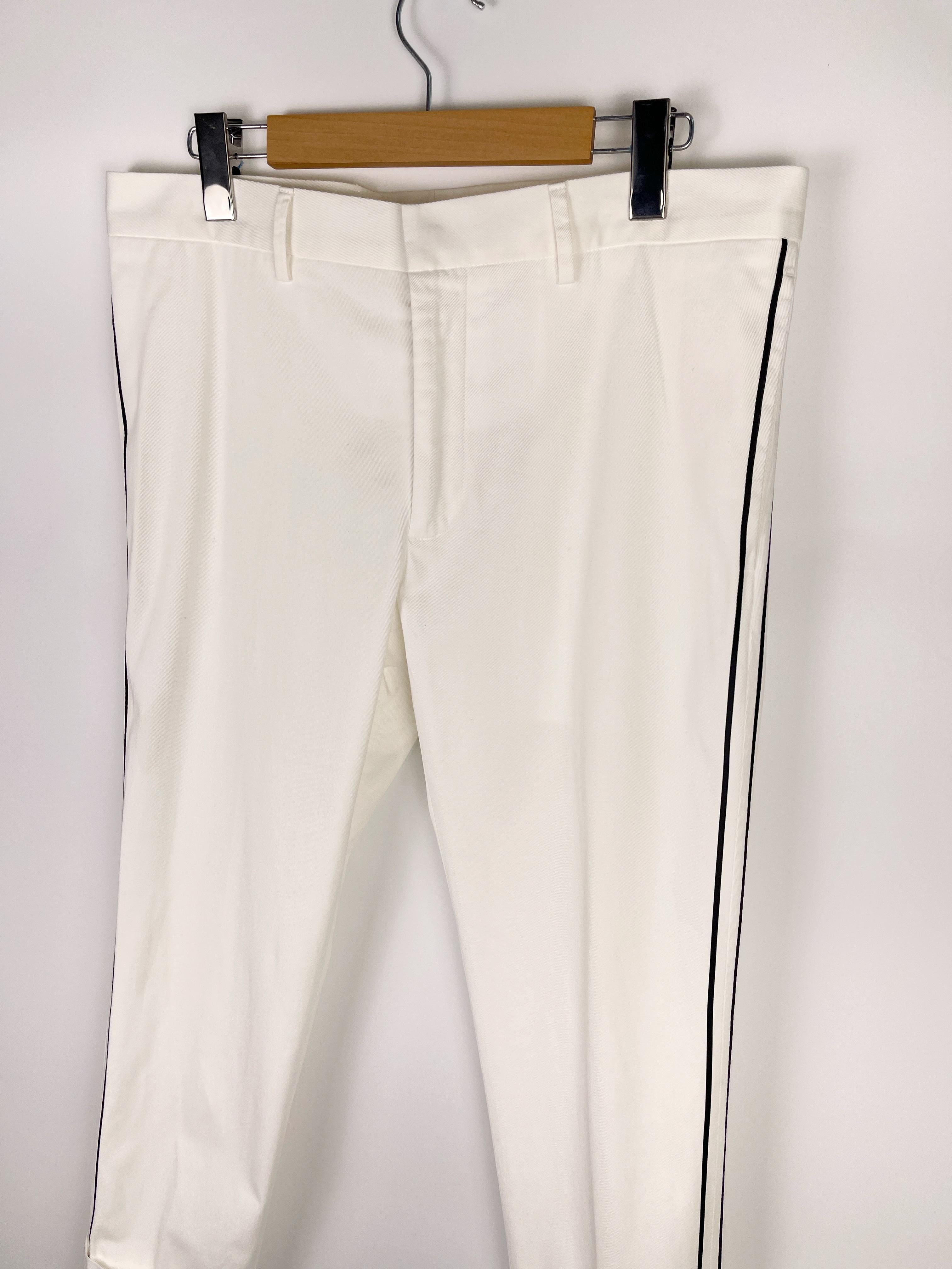 Jil Sander  Side Striped Straight-fit Pants For Sale 4