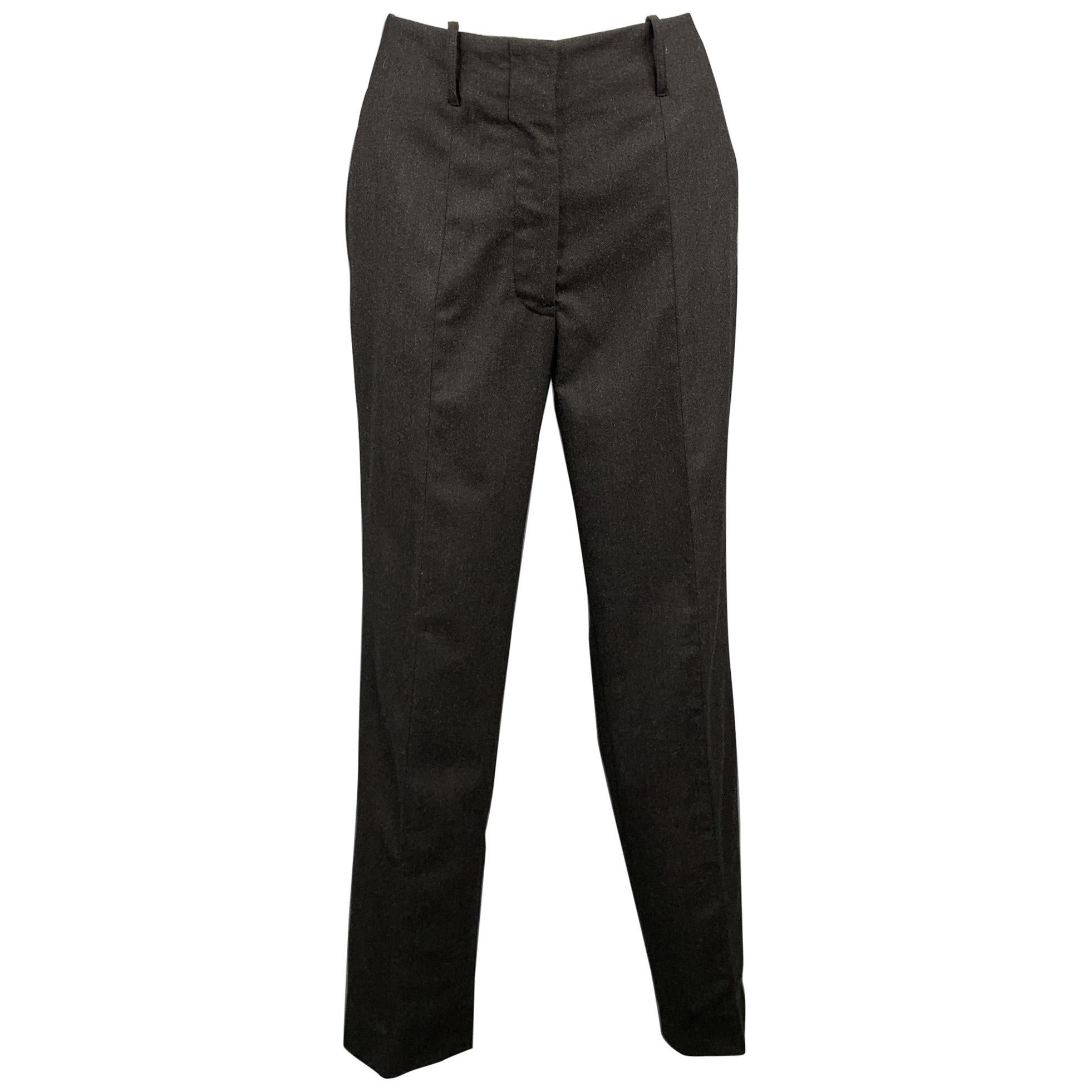 JOHN GALLIANO Size 30 Charcoal Blue Logo Print Jeans For Sale at 1stDibs