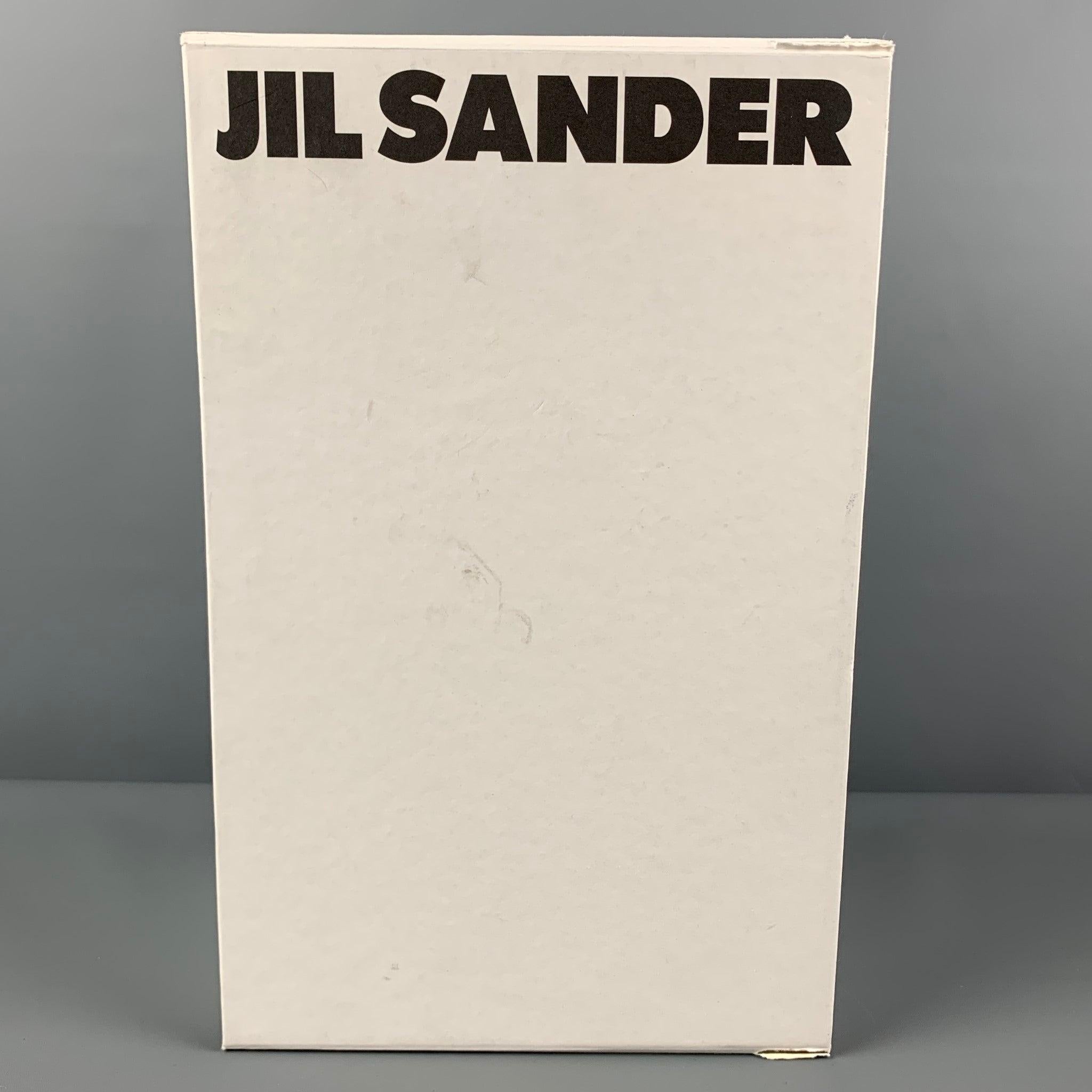 JIL SANDER Size 10 Black Leather Slip On Sandals 4
