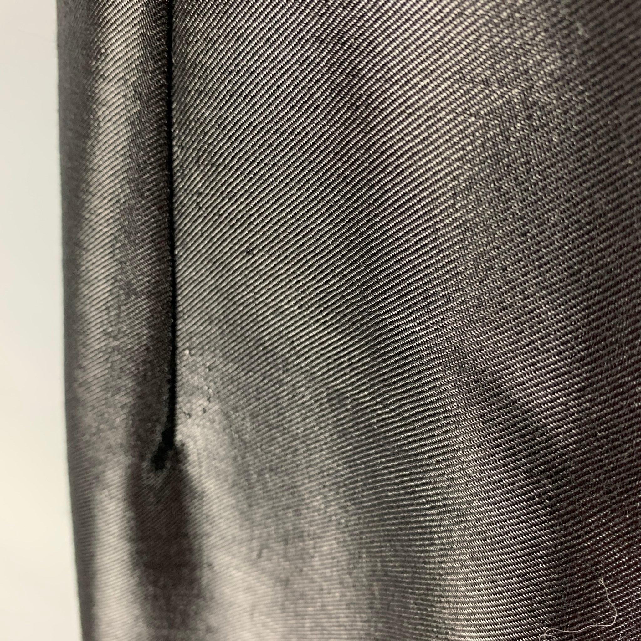 JIL SANDER Size 10 Black Wool  Nylon Shiny Sleeveless Dress For Sale 2