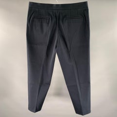 JIL SANDER Size 14 Navy Cotton Cropped Pants