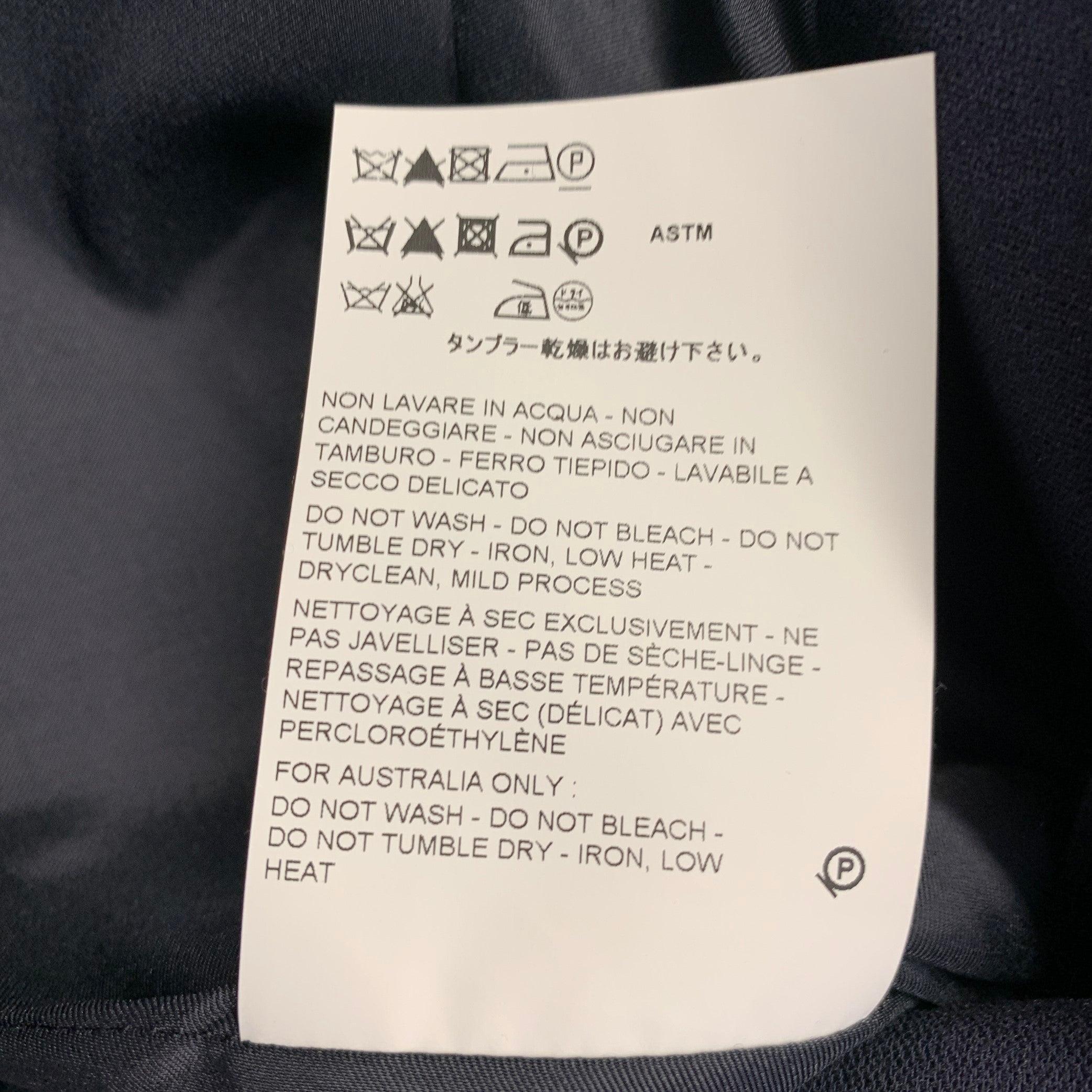JIL SANDER Taille 2 Navy Cotton Blend Zip Up A-Line Skirt Pour femmes en vente
