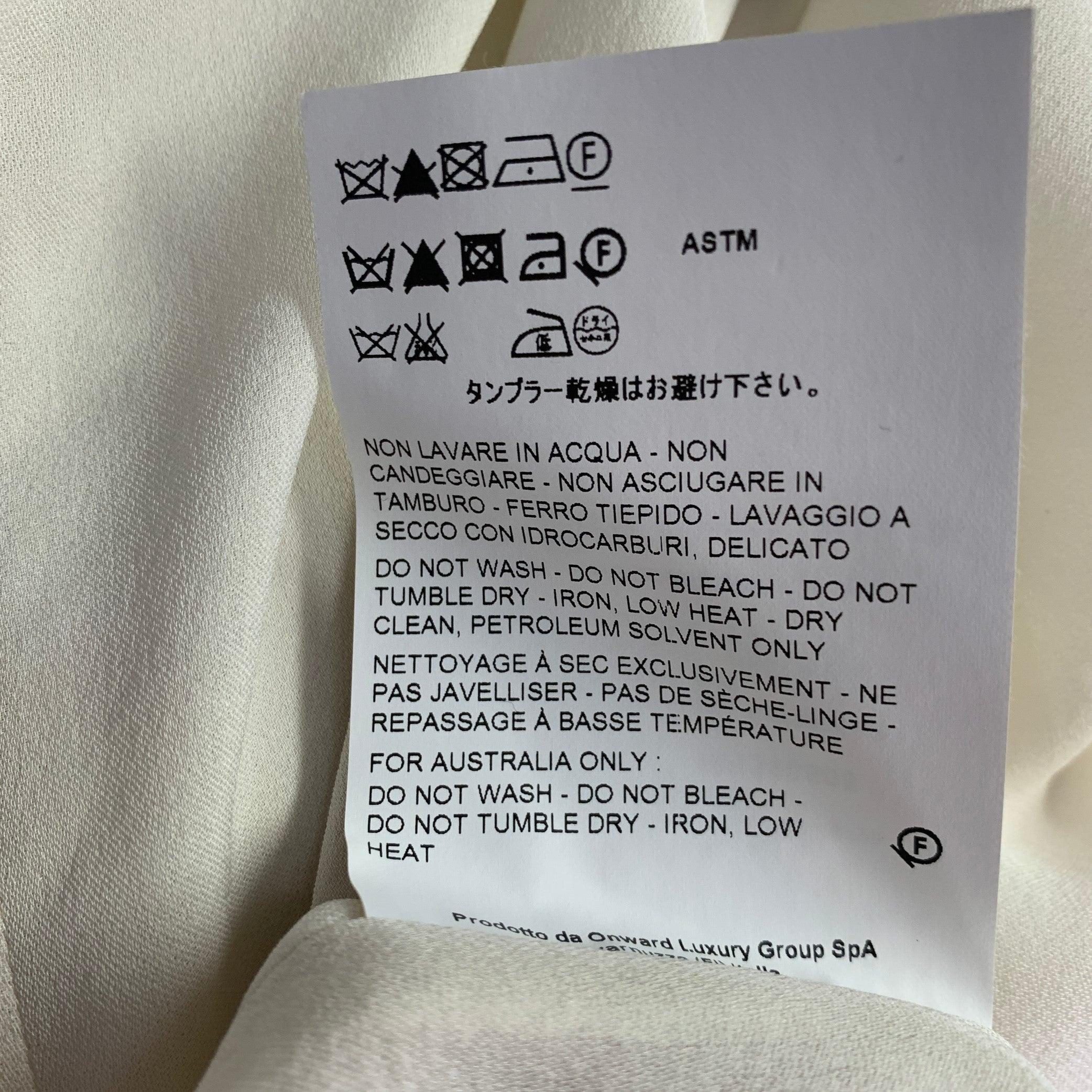 JIL SANDER Talla 2 Vestido blanco de viscosa recortado sin mangas 2
