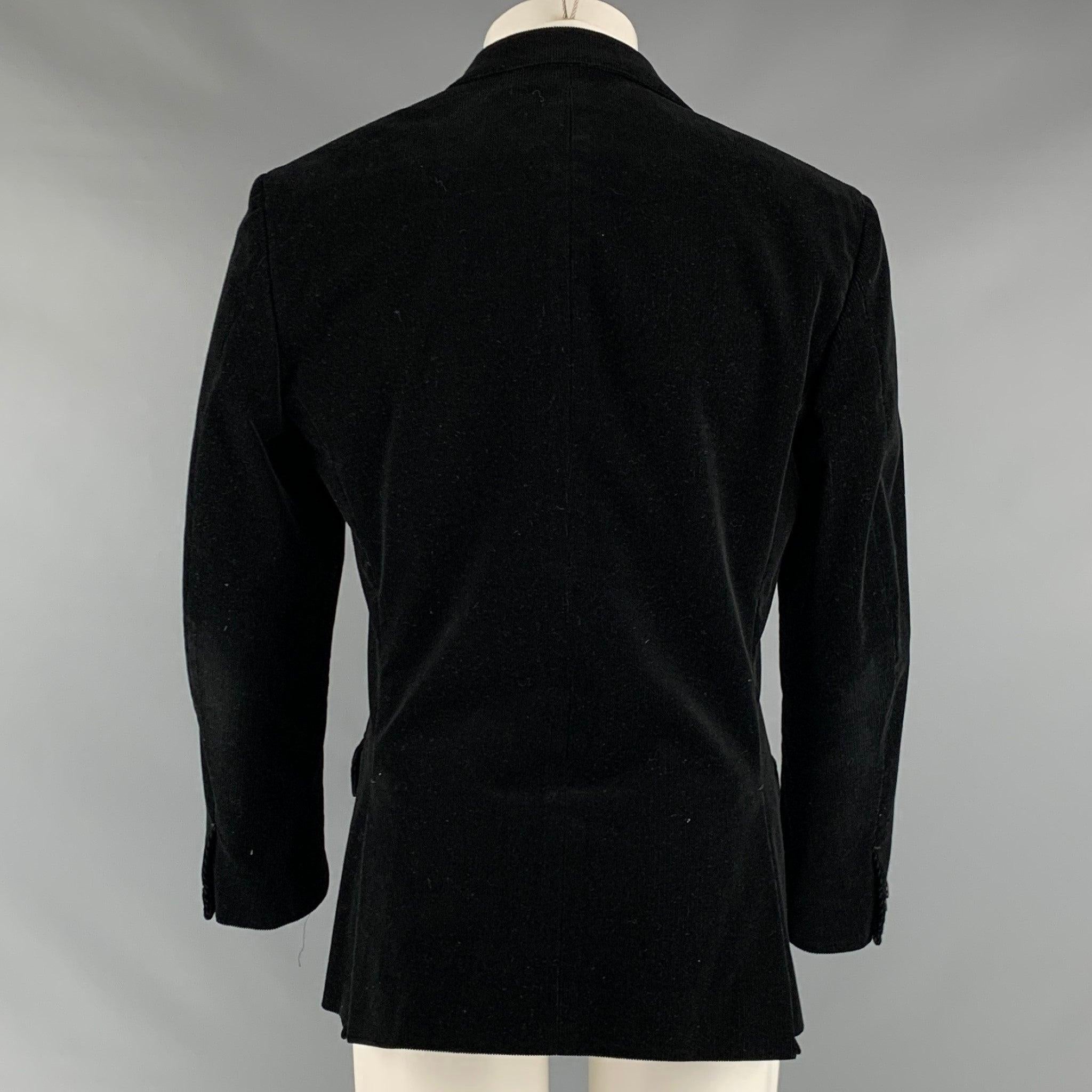 JIL SANDER Taille 38 Manteau de sport en velours côtelé noir coton élasthanne Bon état à San Francisco, CA