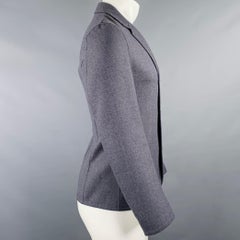 JIL SANDER Size 38 Grey Wool Single Breasted Jacket