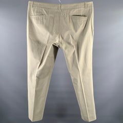 JIL SANDER Size 38 Khaki Cotton Flat Front Casual Pants