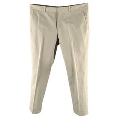 JIL SANDER Size 38 Khaki Cotton Flat Front Casual Pants