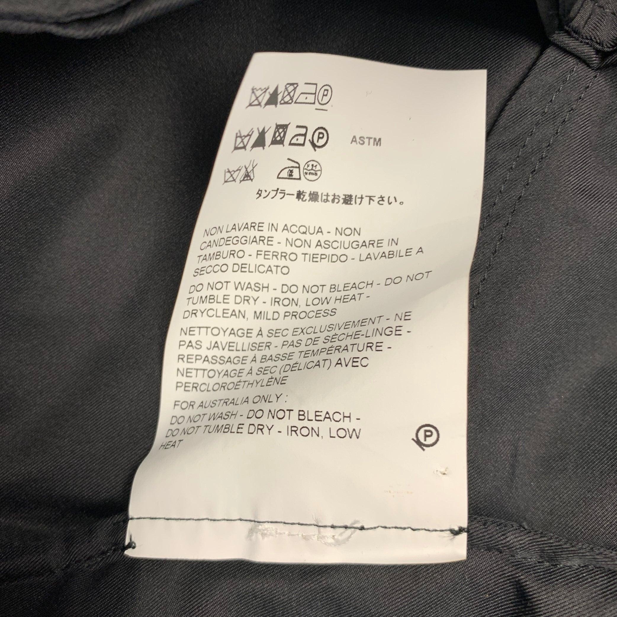 Jil Sander Taglia 4 Cappotto aperto sul davanti in poliestere e seta nera in vendita 1
