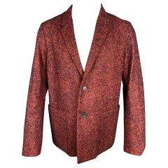 JIL SANDER Cappotto sportivo con risvolto a tacche in misto lana e tweed nero taglia 40