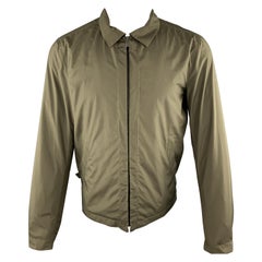 jil sander windbreaker JIL SANDER Size 40 Olive Green Blouson Windbreaker Jacket