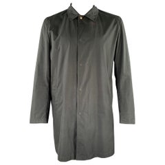 JIL SANDER Größe 42 Schwarz Baumwolle Druckknopf Mantel