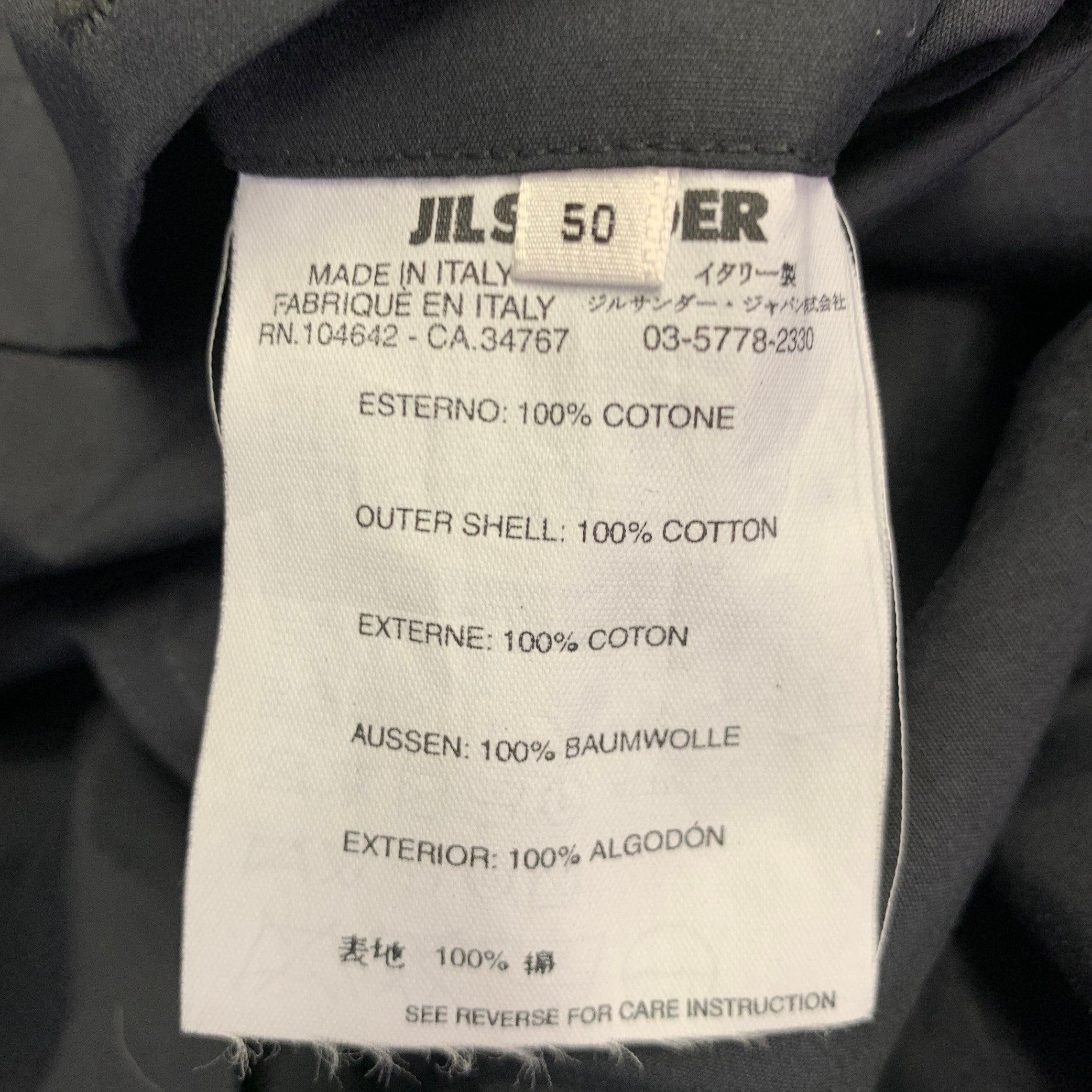 JIL SANDER Size 42 Black Parka Jacket For Sale 7