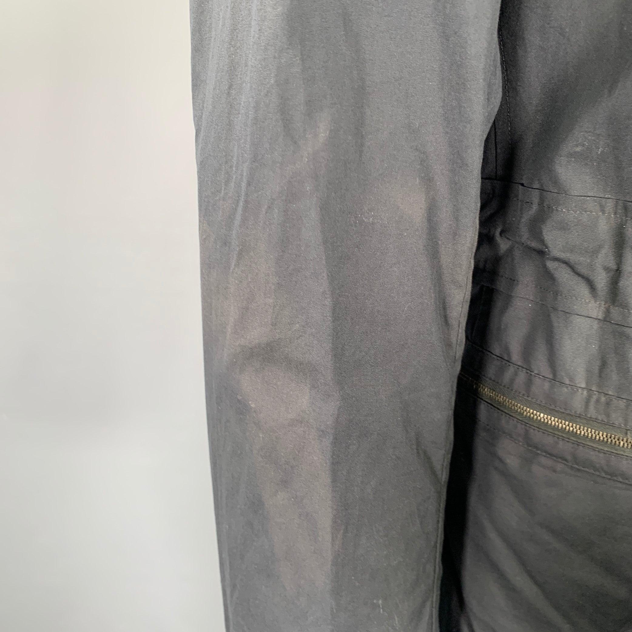 JIL SANDER Size 42 Black Parka Jacket For Sale 4