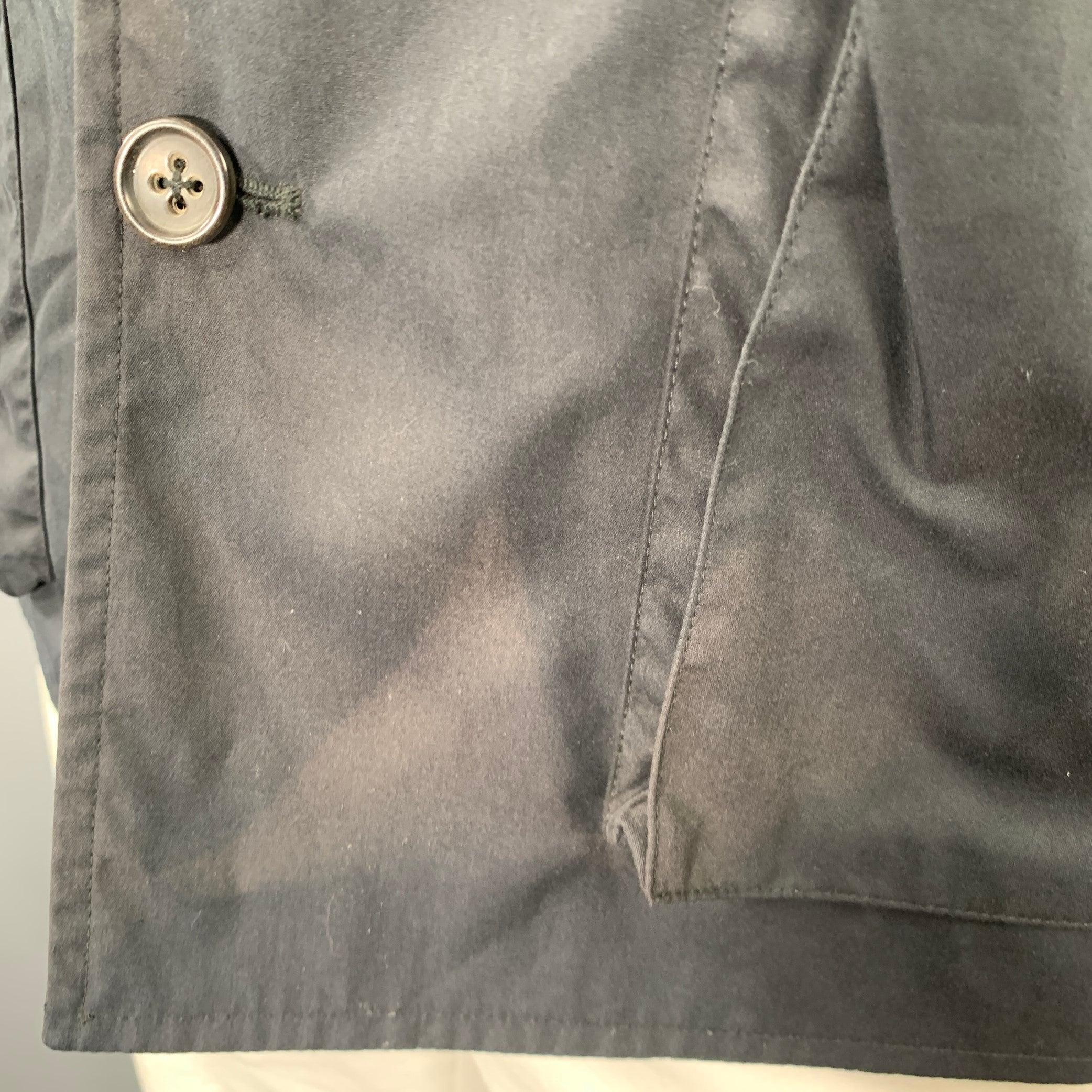 JIL SANDER Size 42 Black Parka Jacket For Sale 5