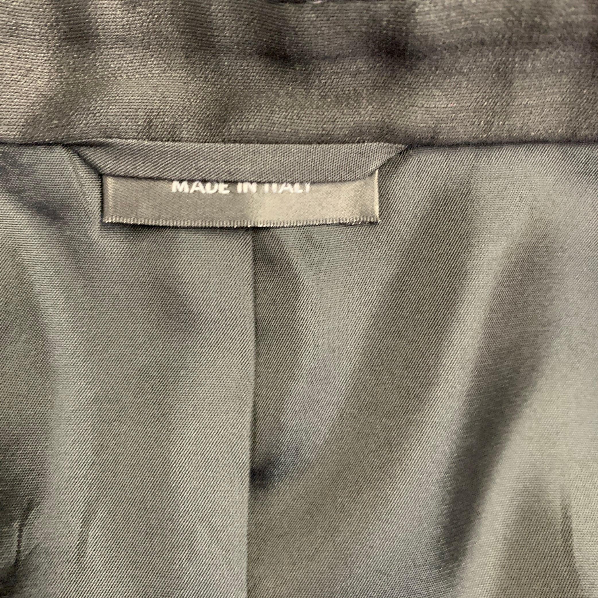 JIL SANDER Size 42 Black Wool Blend Notch Lapel Sport Coat For Sale 1