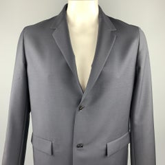 JIL SANDER Size 42 Black Wool / Mohair Notch Lapel Sport Coat / Jacket