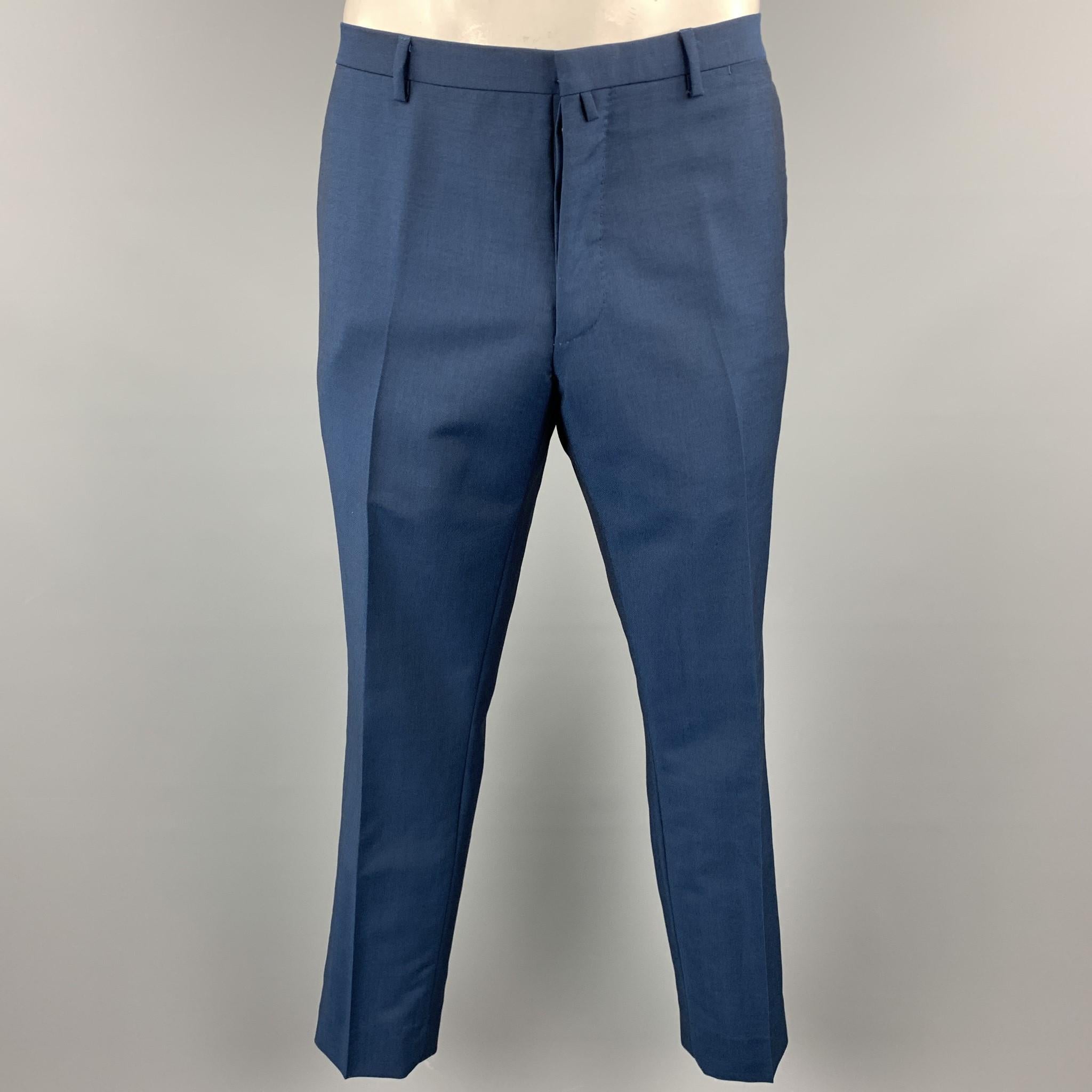 Men's JIL SANDER Size 42 Navy Wool / Mohair Notch Lapel Suit