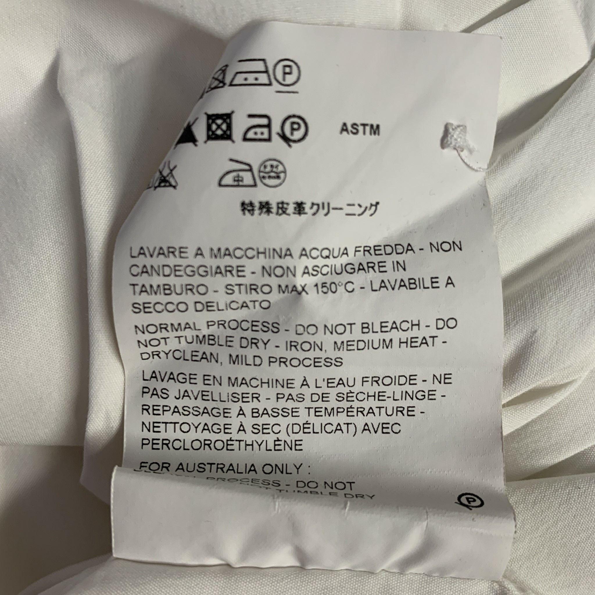 JIL SANDER Taglia 42 Camicia bianca in misto cotone con maniche a 3/4 e maniche lunghe in vendita 2