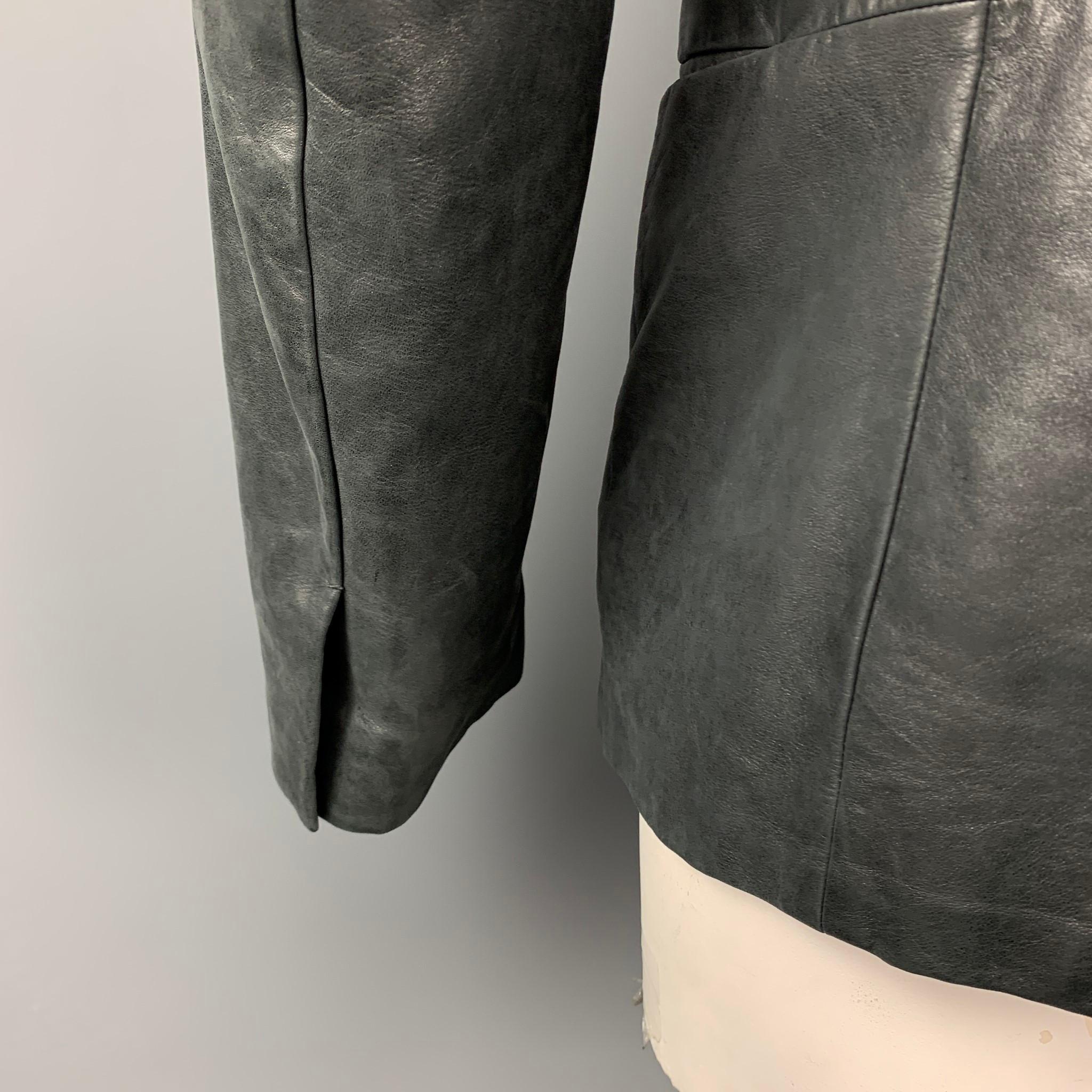 leather lapel jacket