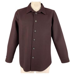 JIL SANDER Size 46 Brown Wool Polyamide Worker Jacket