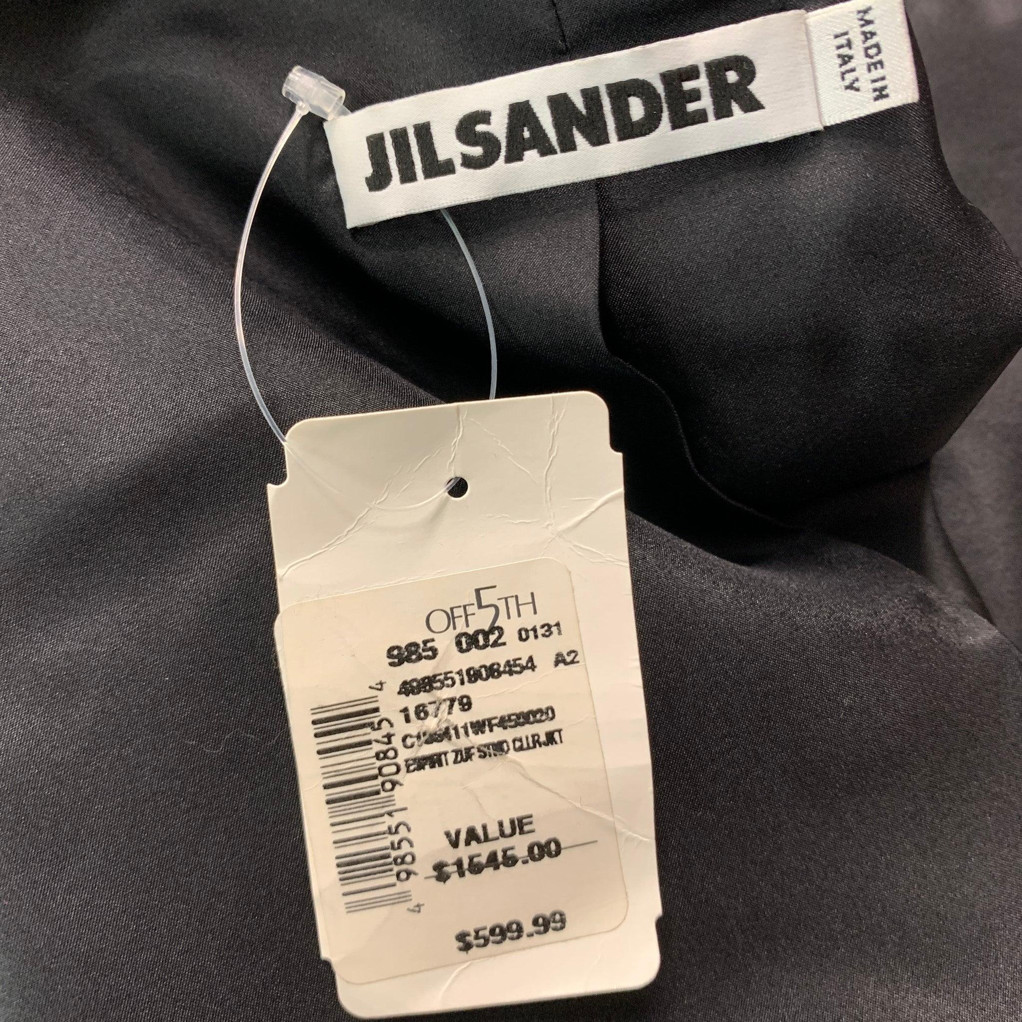 Women's JIL SANDER Size 6 Black Cotton  Polyester  Blazer For Sale