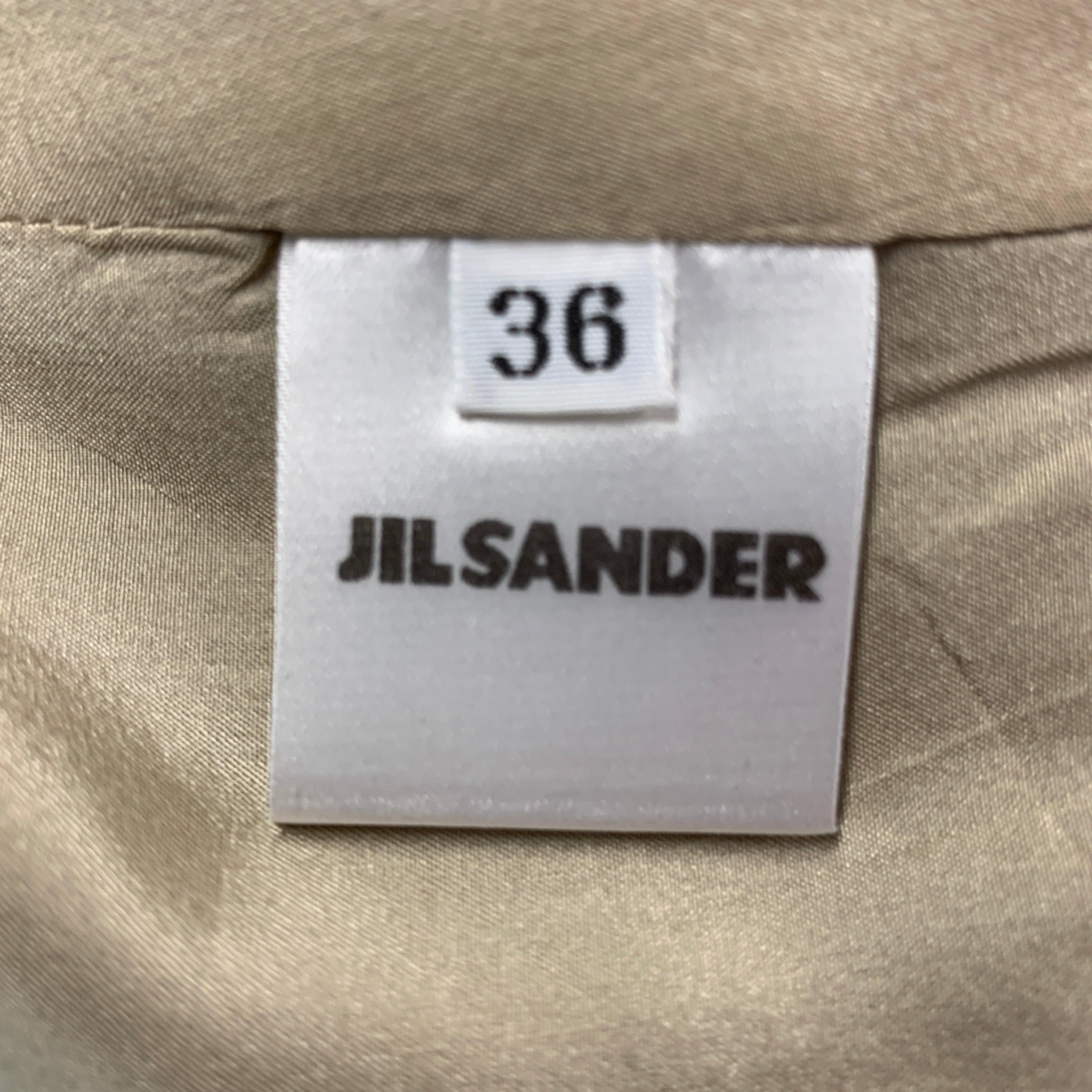 JIL SANDER Size 6 Black Silk Single Breasted Pants Suit For Sale 3