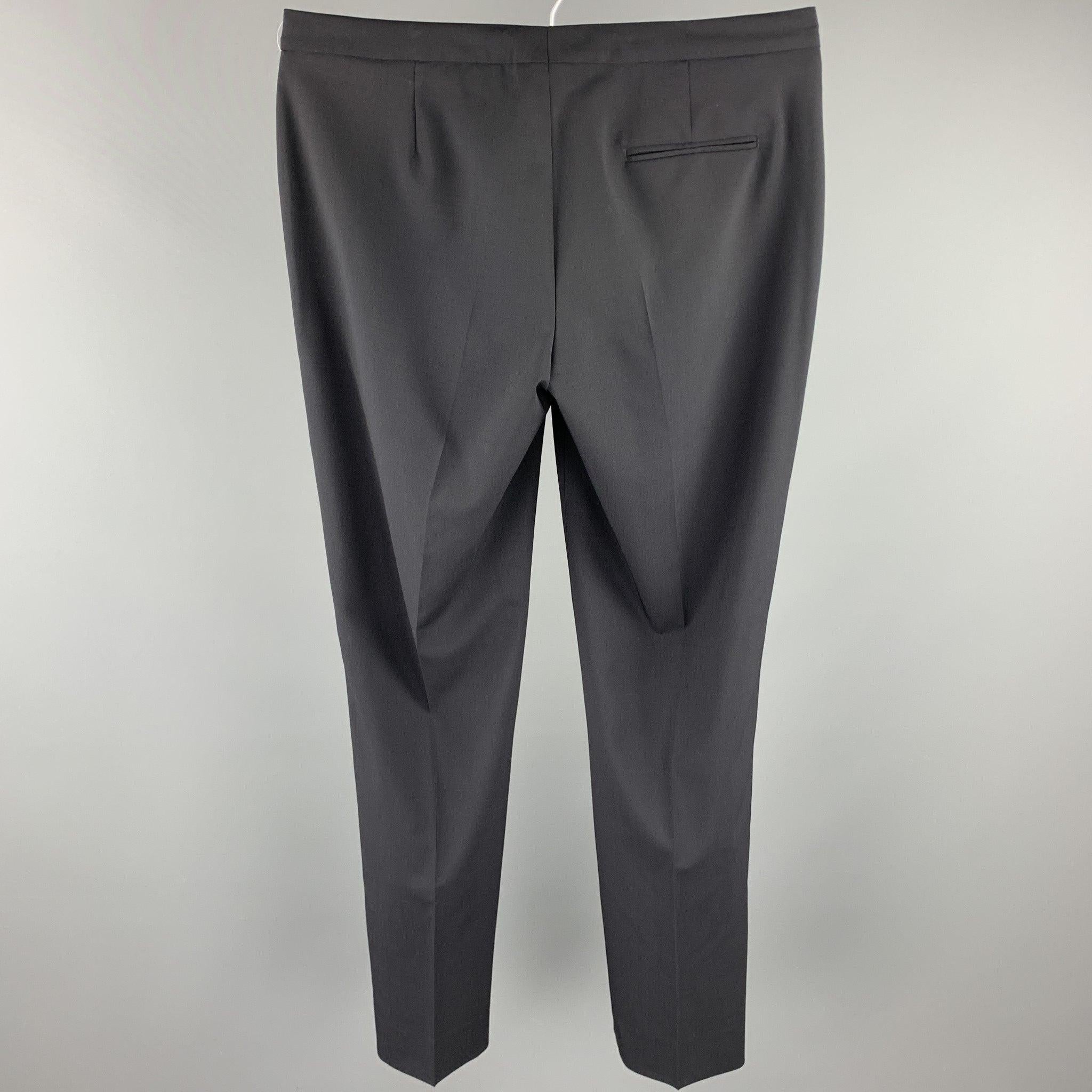 JIL SANDER Size 6 Black Straight Leg Dress Pants In Good Condition For Sale In San Francisco, CA