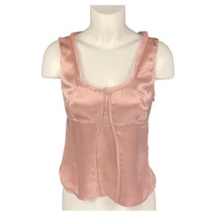JIL SANDER Rosafarbenes Camisole-Kleid aus Seide, Gre 6