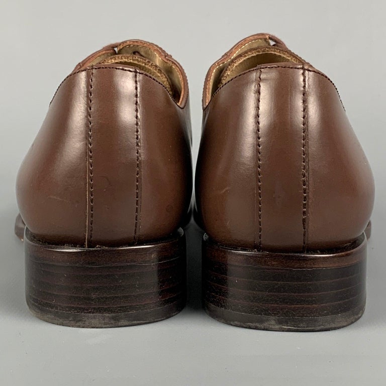 JIL SANDER Size 6.5 Brown Leather Derby Lace-Up Shoes For  display picture 3