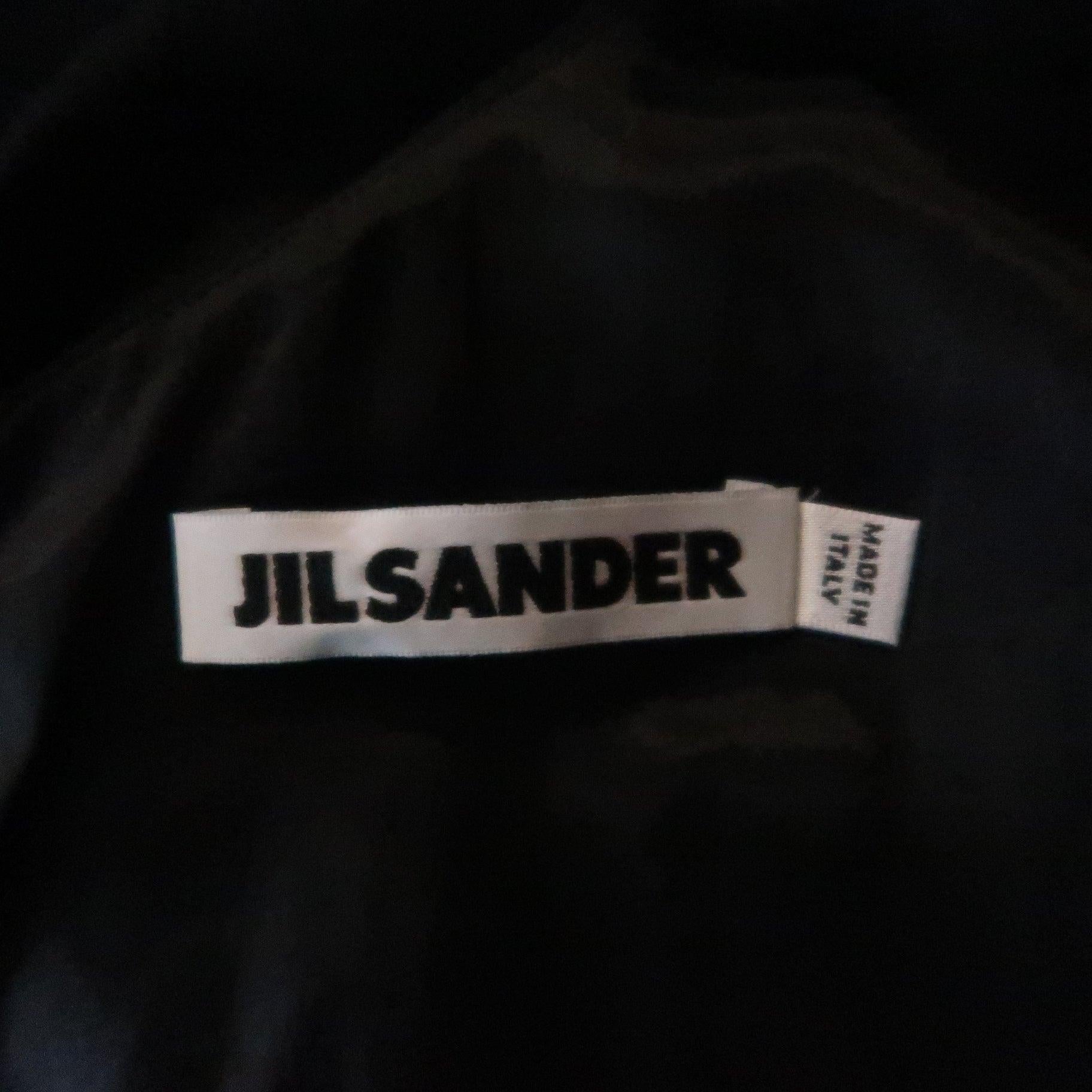 JIL SANDER Size 8 Black Back Cutouts V Neck Sleeveless Shift Dress For Sale 1