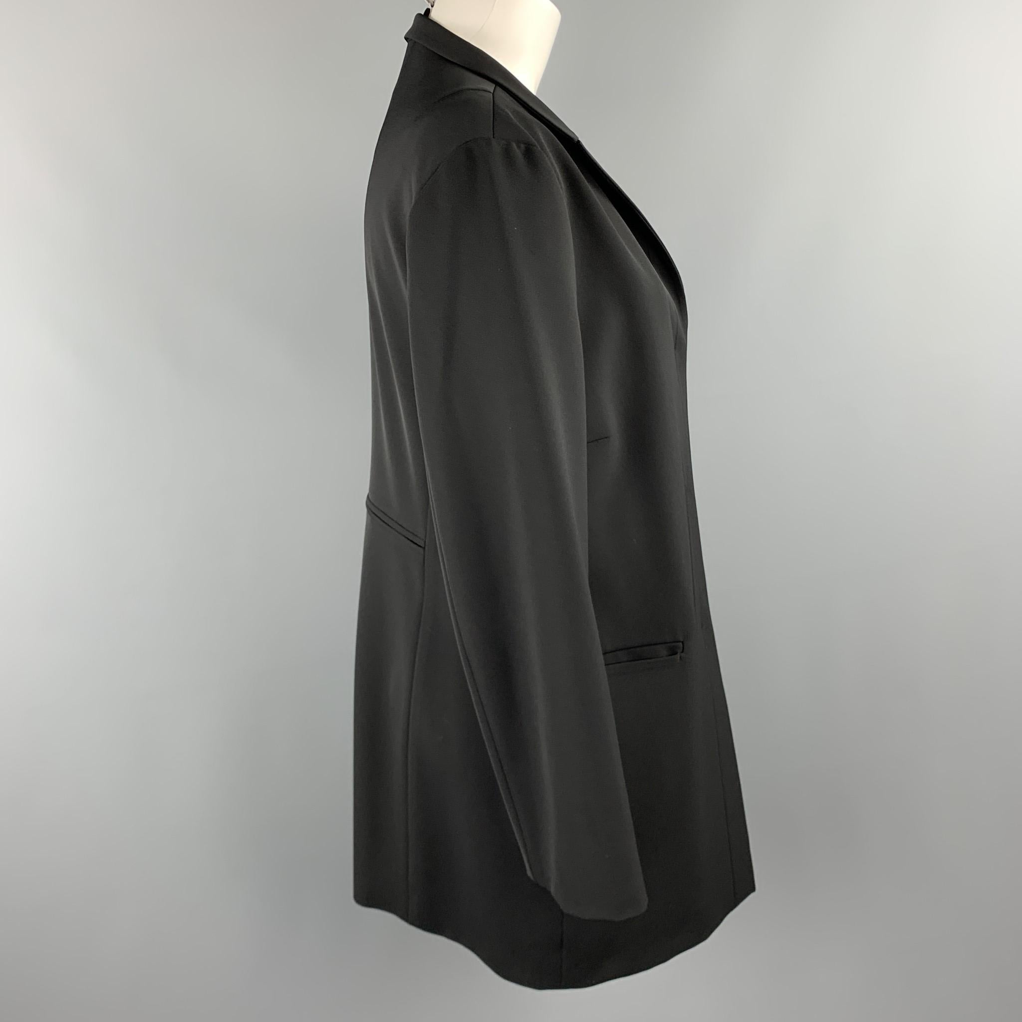 JIL SANDER Size 8 Black Hidden Placket Blazer Coat In Excellent Condition In San Francisco, CA