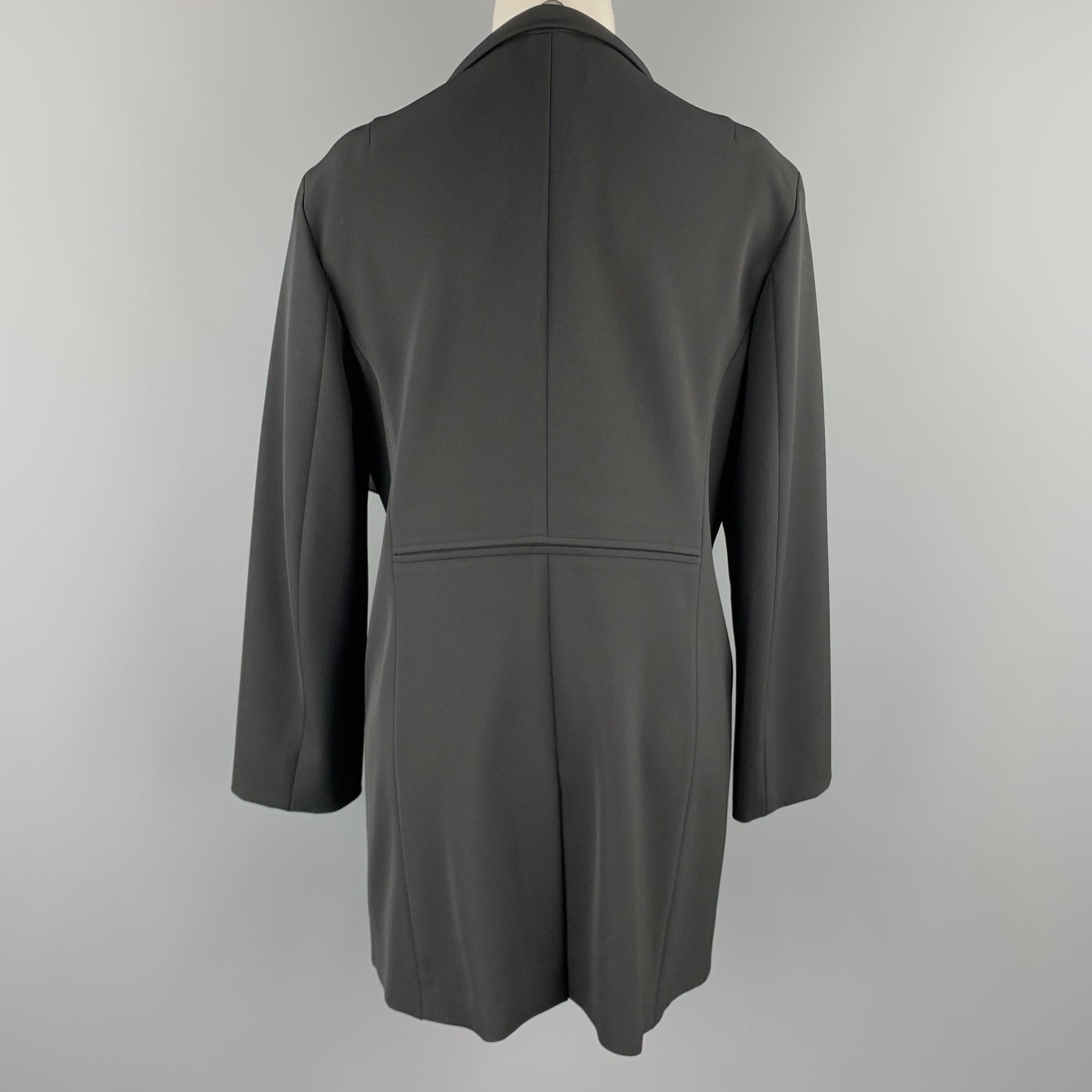 Women's JIL SANDER Size 8 Black Hidden Placket Blazer Coat