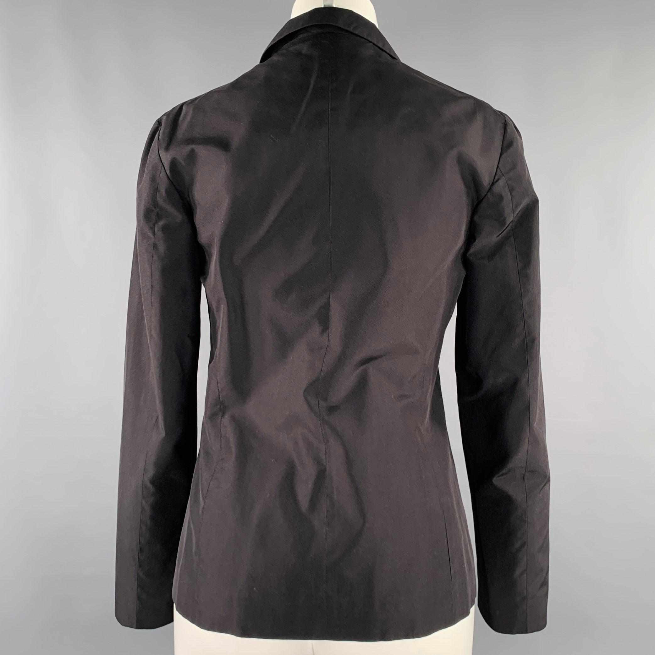 Noir JIL SANDER Taille 8 Blazer noir à patte unique en vente