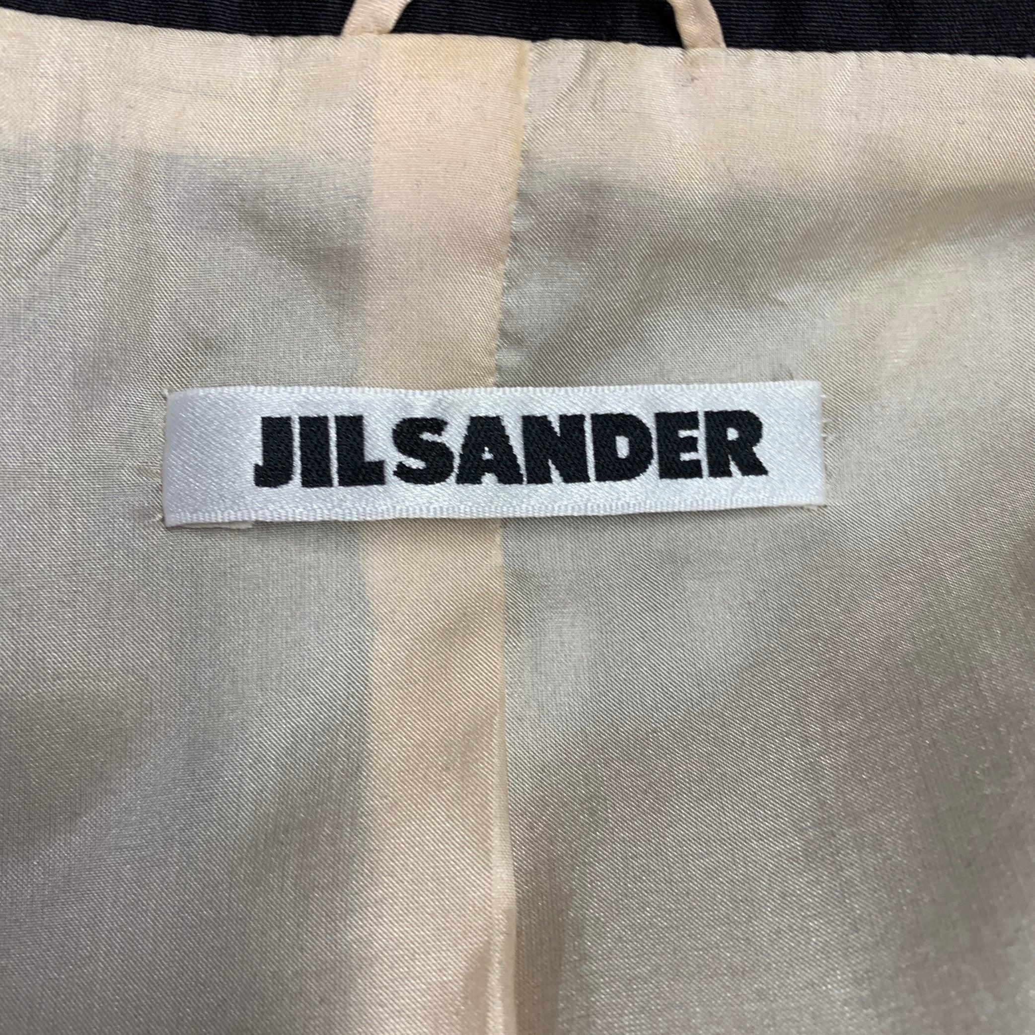 JIL SANDER Taille 8 Blazer noir à patte unique Excellent état - En vente à San Francisco, CA