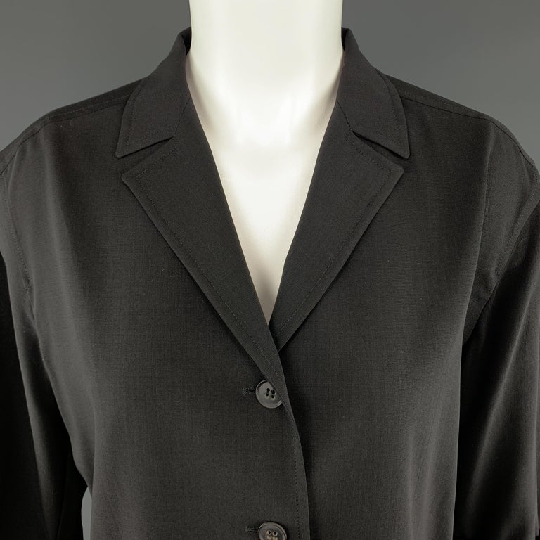 JIL SANDER Size 8 Black Wool Jacket / Blazer For Sale at 1stDibs
