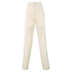 JIL SANDER Größe 8 Creme Wolle flach vorne Kleid Hose