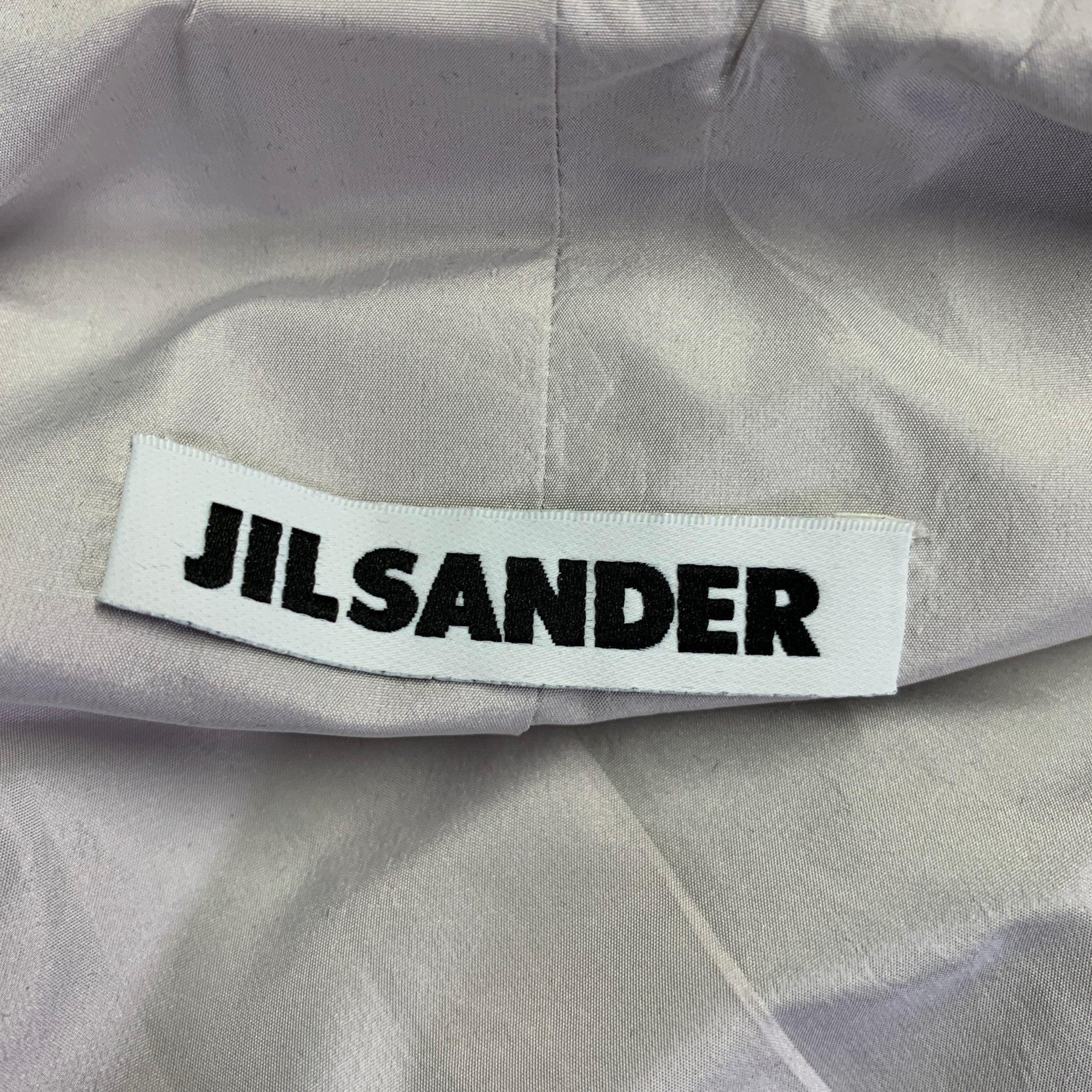 JIL SANDER Giacca a un bottone in poliestere e seta grigia taglia 8 In condizioni ottime in vendita a San Francisco, CA