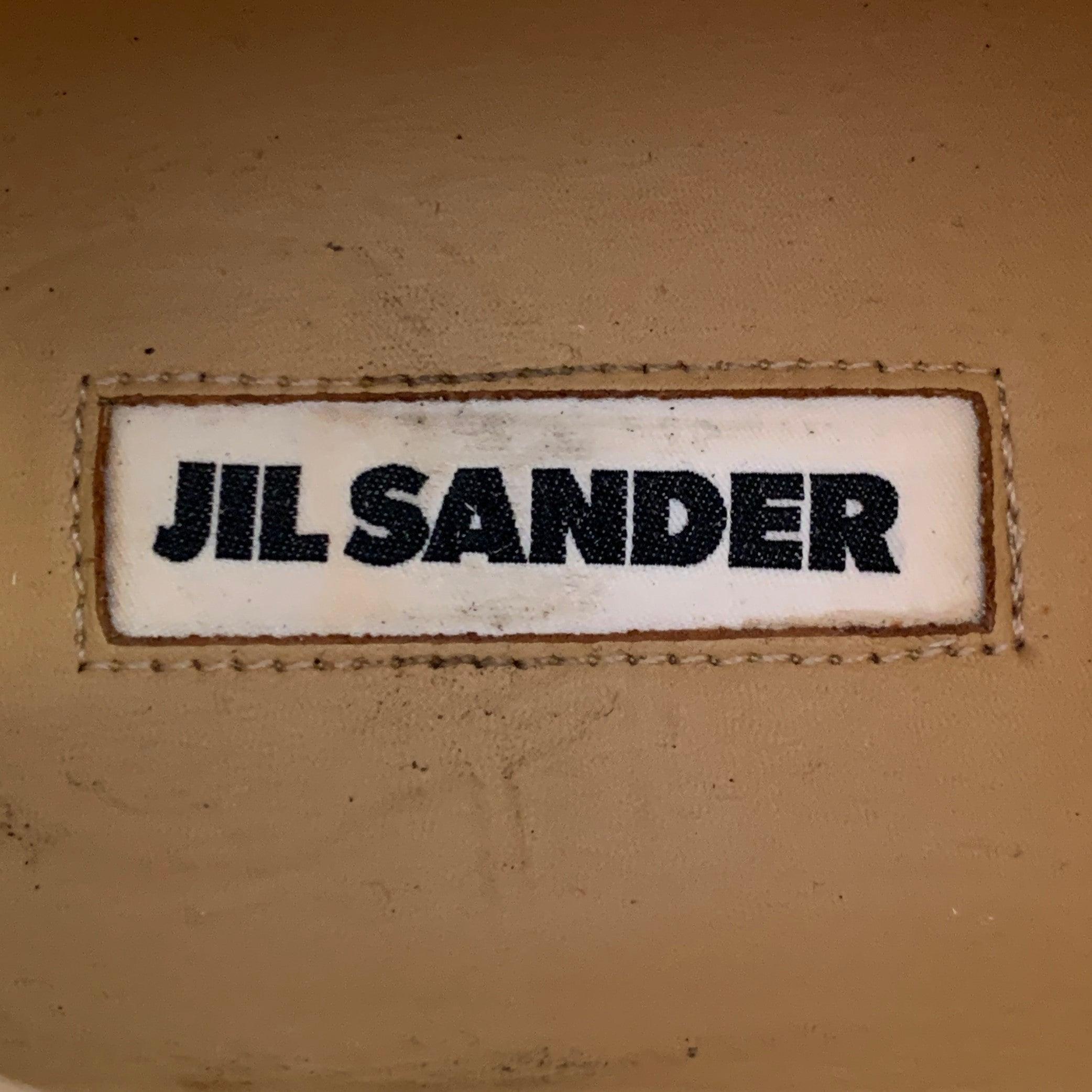 Jil Sander taglia 9 Scarpe da ginnastica in tela nera con suola in crêpe in vendita 2