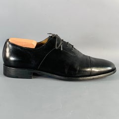 JIL SANDER Größe 9.5 Schwarz Leder Oxford Schnürschuhe