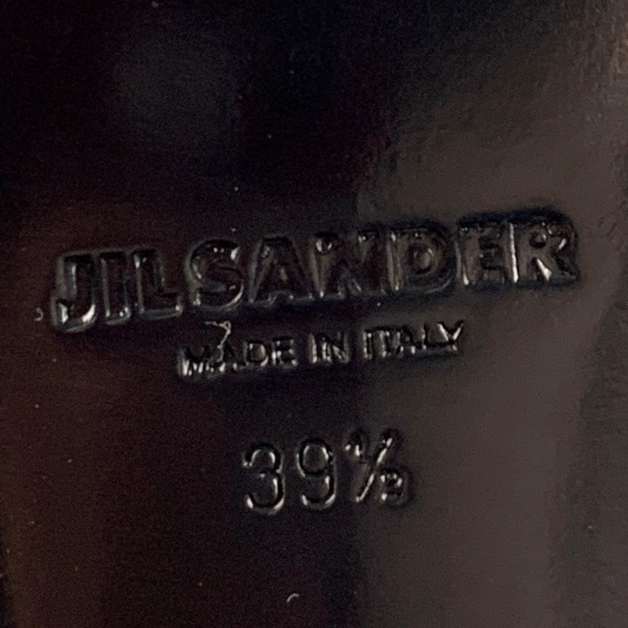JIL SANDER Size 9.5 Black Silver Ombre Lace-Up Shoes For Sale 3