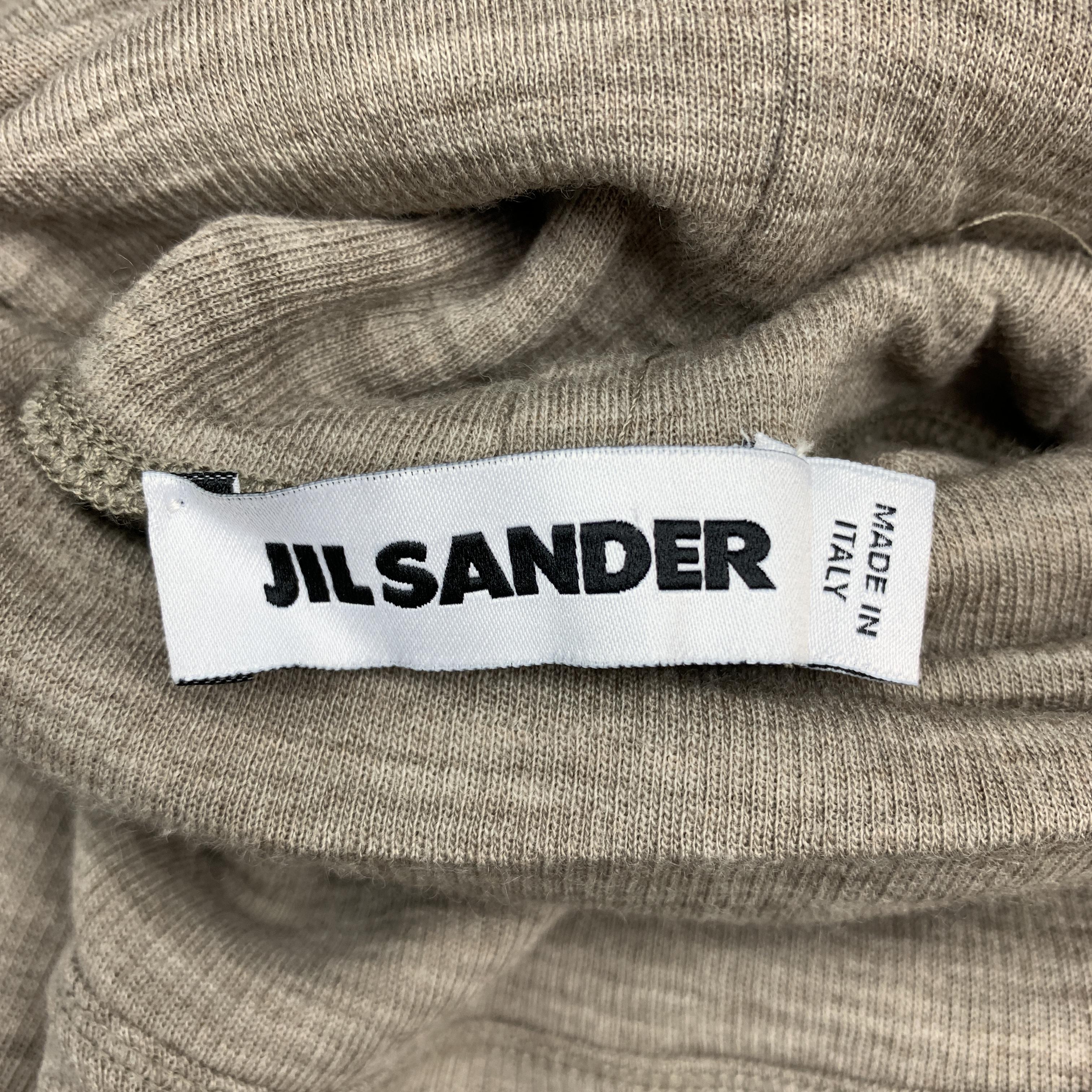JIL SANDER Size L Oatmeal Beige Wool / Angora Pullover Turtleneck Sweater 1