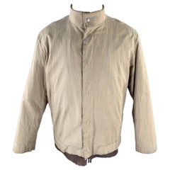 JIL SANDER Größe M Beige Braun Baumwoll-Layered Suede Gefütterte Jacke